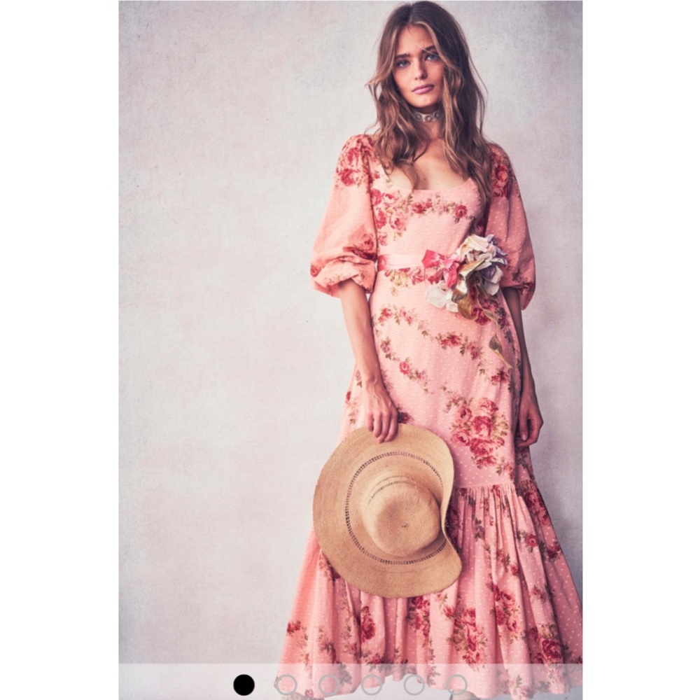 LoveShackFancy Colby Dress in Pink Lemonade NWT 0 - Picture 4 of 16